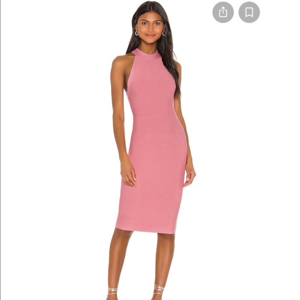 NWT BCBG Pink Halter Neck Cocktail Dress